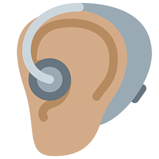 🦻🏽 Emoji Ohr mit Hörhilfe: mittlere Hautfarbe Twitter Twemoji 15.0.