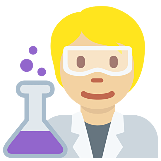🧑🏼‍🔬 Emoji Científico: Tono De Piel Claro Medio en Twitter Twemoji 15.0.