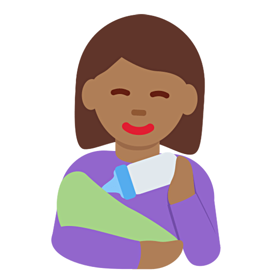 👩🏾‍🍼 Emoji stillende Frau: mitteldunkle Hautfarbe Twitter Twemoji 15.0.