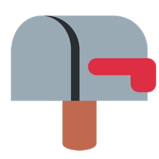 📪 Emoji geschlossener Briefkasten ohne Post Twitter Twemoji 15.0.