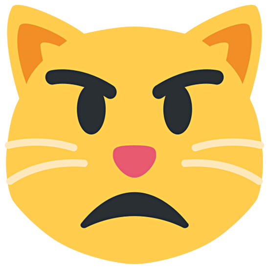 Emoji 😾 Gatto Imbronciato su Twitter Twemoji 15.0.