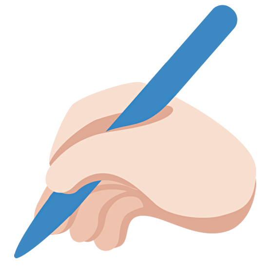 ✍🏻 Emoji Escrevendo à Mão: Pele Clara na Twitter Twemoji 15.0.