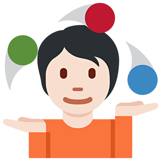 🤹🏻 Emoji Jongleur(in): helle Hautfarbe Twitter Twemoji 15.0.