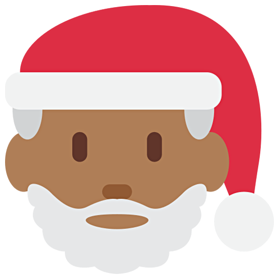 🎅🏾 Emoji Weihnachtsmann: mitteldunkle Hautfarbe Twitter Twemoji 15.0.