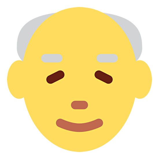 👴 Emoji älterer Mann Twitter Twemoji 15.0.