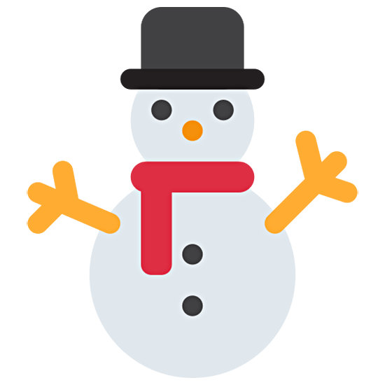 ⛄ Emoji Schneemann ohne Schneeflocken Twitter Twemoji 15.0.