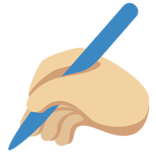 ✍🏼 Emoji Escrevendo à Mão: Pele Morena Clara na Twitter Twemoji 15.0.