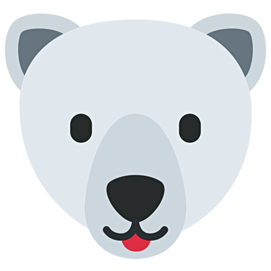 🐻‍❄️ Emoji Urso Polar na Twitter Twemoji 15.0.