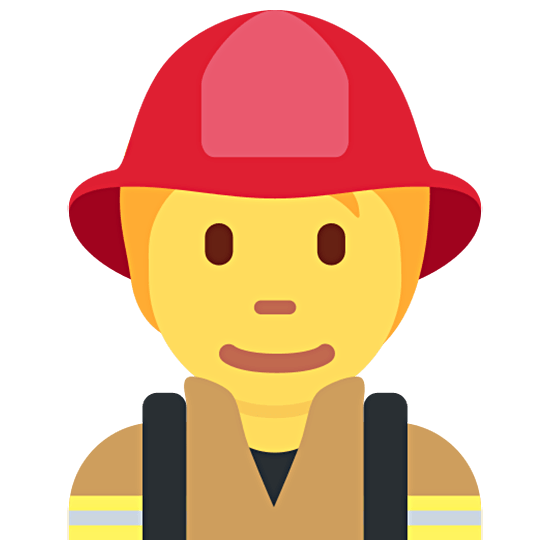 Emoji 🧑‍🚒 Pompiere su Twitter Twemoji 15.0.