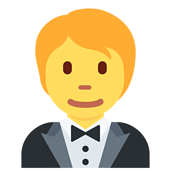 🤵 Emoji Person im Smoking Twitter Twemoji 15.0.