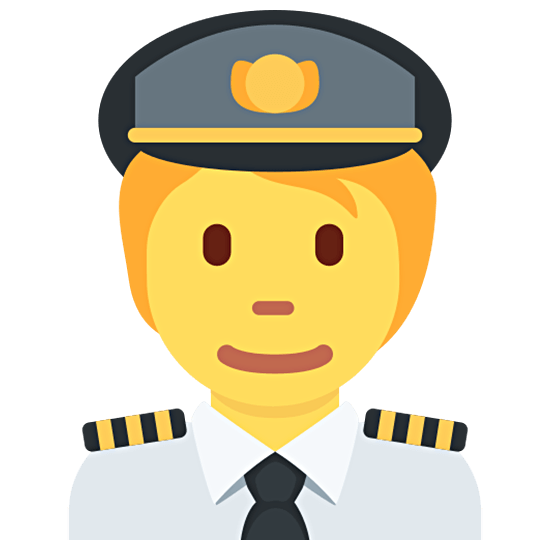 🧑‍✈️ Emoji Piloto en Twitter Twemoji 15.0.