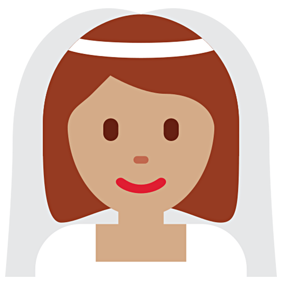 👰🏽‍♀️ Emoji Mujer Con Velo: Tono De Piel Medio en Twitter Twemoji 15.0.