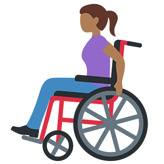 👩🏾‍🦽 Emoji Mulher Em Cadeira De Rodas Manual: Pele Morena Escura na Twitter Twemoji 15.0.