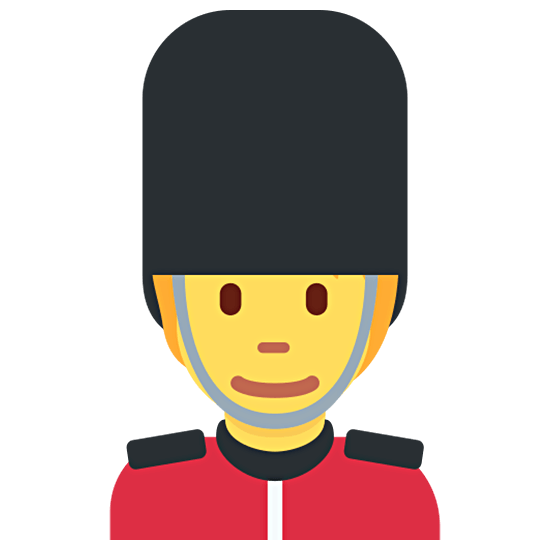 Emoji 💂 Guardia su Twitter Twemoji 15.0.
