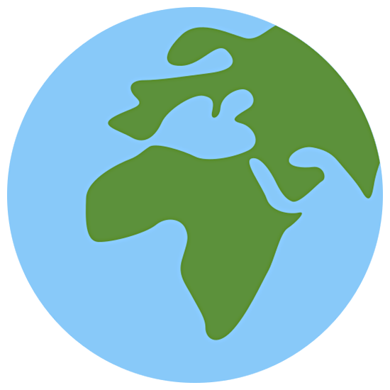 🌍 Emoji Globo Terráqueo Mostrando Europa Y África en Twitter Twemoji 15.0.