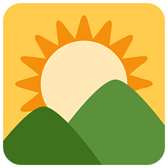 🌄 Emoji Aurora Sobre Montanhas na Twitter Twemoji 15.0.
