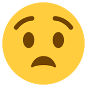 Emoji 😧 Faccina Angosciata su Twitter Twemoji 2.0.