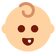 Emoji 👶🏼 Neonato: Carnagione Abbastanza Chiara su Twitter Twemoji 2.0.