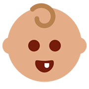Emoji 👶🏽 Neonato: Carnagione Olivastra su Twitter Twemoji 2.0.