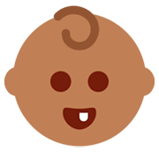 👶🏾 Emoji Bebé: Tono De Piel Oscuro Medio en Twitter Twemoji 2.0.