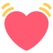 💓 Emoji Corazón Latiendo en Twitter Twemoji 2.0.