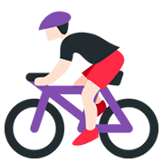 Emoji 🚴🏻 Ciclista: Carnagione Chiara su Twitter Twemoji 2.0.