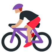 Emoji 🚴🏽 Ciclista: Carnagione Olivastra su Twitter Twemoji 2.0.