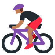 Emoji 🚴🏾 Ciclista: Carnagione Abbastanza Scura su Twitter Twemoji 2.0.
