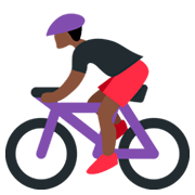 🚴🏿 Emoji Ciclista: Pele Escura na Twitter Twemoji 2.0.