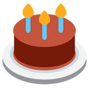 Émoji 🎂 Gâteau D’anniversaire sur Twitter Twemoji 2.0.