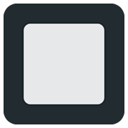 🔲 Emoji schwarze quadratische Schaltfläche Twitter Twemoji 2.0.