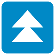 ⏫ Emoji Triángulo Doble Hacia Arriba en Twitter Twemoji 2.0.