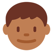 Emoji 👦🏾 Bambino: Carnagione Abbastanza Scura su Twitter Twemoji 2.0.