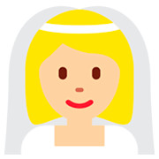 👰🏼 Emoji Novia Con Velo: Tono De Piel Claro Medio en Twitter Twemoji 2.0.