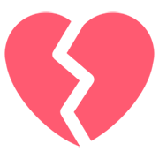 💔 Emoji Corazón Roto en Twitter Twemoji 2.0.