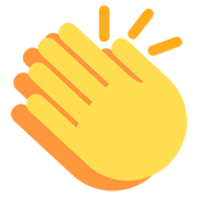 Emoji 👏 Mani Che Applaudono su Twitter Twemoji 2.0.