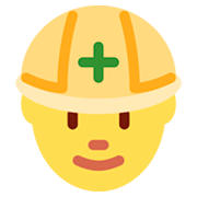 👷 Emoji Trabalhador De Construção Civil na Twitter Twemoji 2.0.