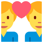 👨‍❤️‍👨 Emoji Pareja Enamorada: Hombre Y Hombre en Twitter Twemoji 2.0.