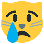 😿 Emoji Gato Llorando en Twitter Twemoji 2.0.