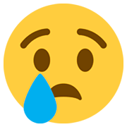 😢 Emoji Cara Llorando en Twitter Twemoji 2.0.