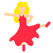 💃🏼 Emoji tanzende Frau: mittelhelle Hautfarbe Twitter Twemoji 2.0.