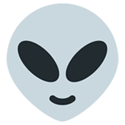 Émoji 👽 Alien sur Twitter Twemoji 2.0.