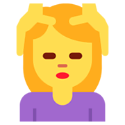 💆 Emoji Person, die eine Kopfmassage bekommt Twitter Twemoji 2.0.