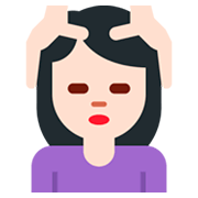 💆🏻 Emoji Pessoa Recebendo Massagem Facial: Pele Clara na Twitter Twemoji 2.0.