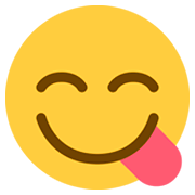 😋 Emoji sich die Lippen leckendes Gesicht Twitter Twemoji 2.0.