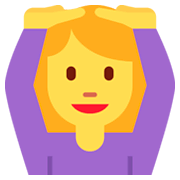 Emoji 🙆 Persona Con Gesto OK su Twitter Twemoji 2.0.