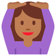 Emoji 🙆🏾 Persona Con Gesto OK: Carnagione Abbastanza Scura su Twitter Twemoji 2.0.
