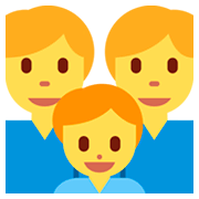 Émoji 👨‍👨‍👦 Famille : Homme, Homme Et Garçon sur Twitter Twemoji 2.0.