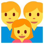 Émoji 👨‍👨‍👧 Famille : Homme, Homme Et Fille sur Twitter Twemoji 2.0.