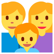 👨‍👩‍👦 Emoji Familia: Hombre, Mujer, Niño en Twitter Twemoji 2.0.